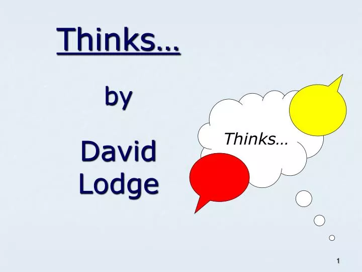 thinks by david lodge