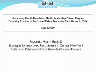 Community Health Foundation Health Leadership Fellows Program