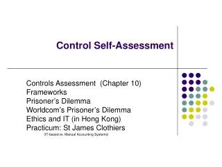 Control Self-Assessment