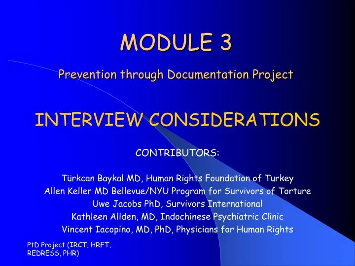 module 3 prevention through documentation project