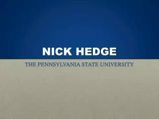 nick hedge