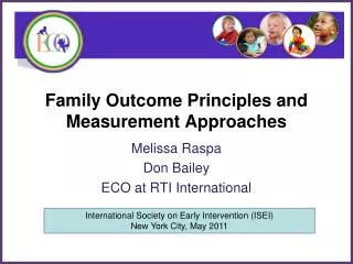 Family Outcome Principles and Measurement Approaches