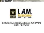 CHAPLAIN (MAJOR GENERAL) DONALD RUTHERFORD CHIEF OF CHAPLAINS - slide 1