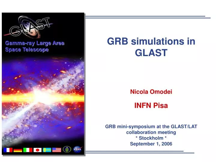 grb simulations in glast