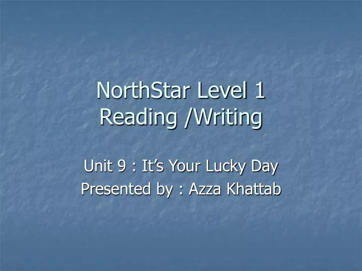 northstar level 1 reading writing