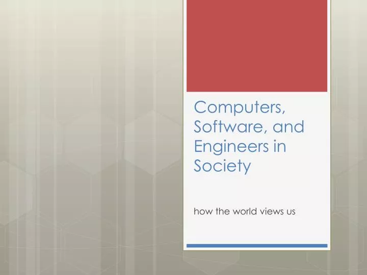 computers software and engineers in society