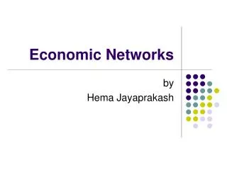Economic Networks