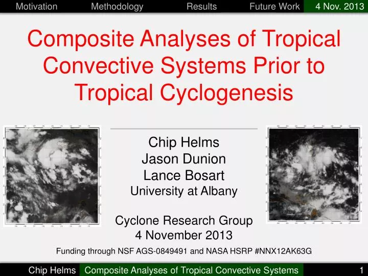 composite analyses of tropical convective systems prior to tropical cyclogenesis