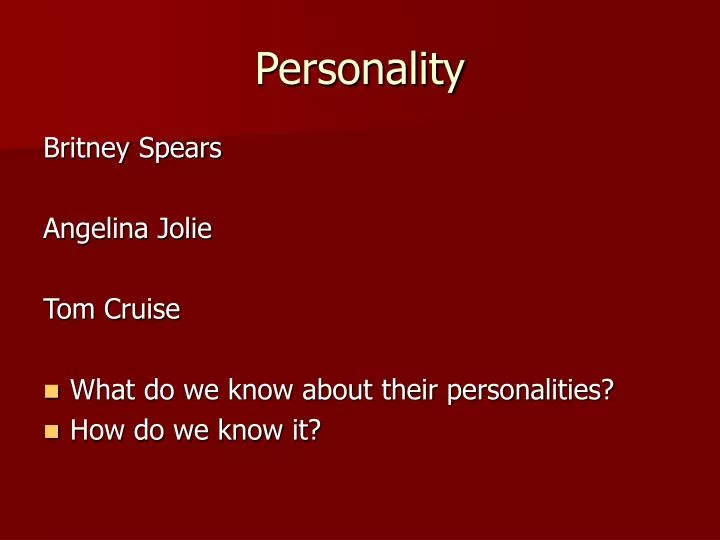 personality