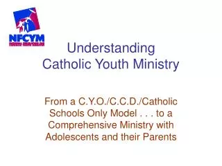 Understanding Catholic Youth Ministry
