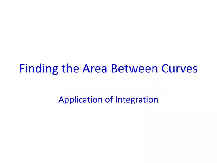 finding the area between curves