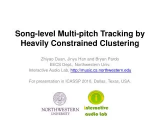 Song-level Multi-pitch Tracking by Heavily Constrained Clustering