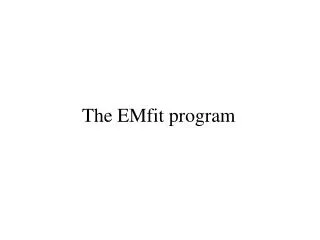 The EMfit program