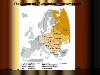 The Institution of Comunism in Eastern Europe