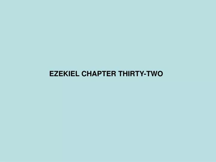 ezekiel chapter thirty two