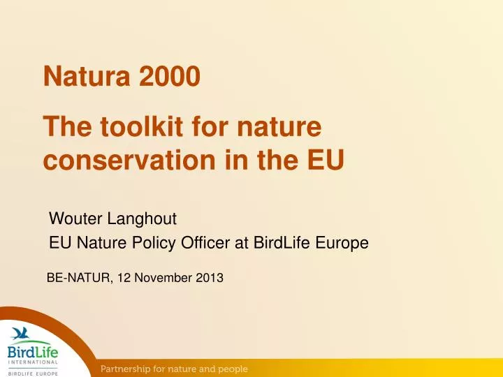 wouter langhout eu nature policy officer at birdlife europe