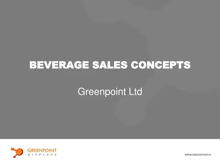 beverage sales concepts