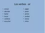 Los verbos - ar - slide 1