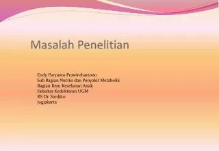 masalah penelitian