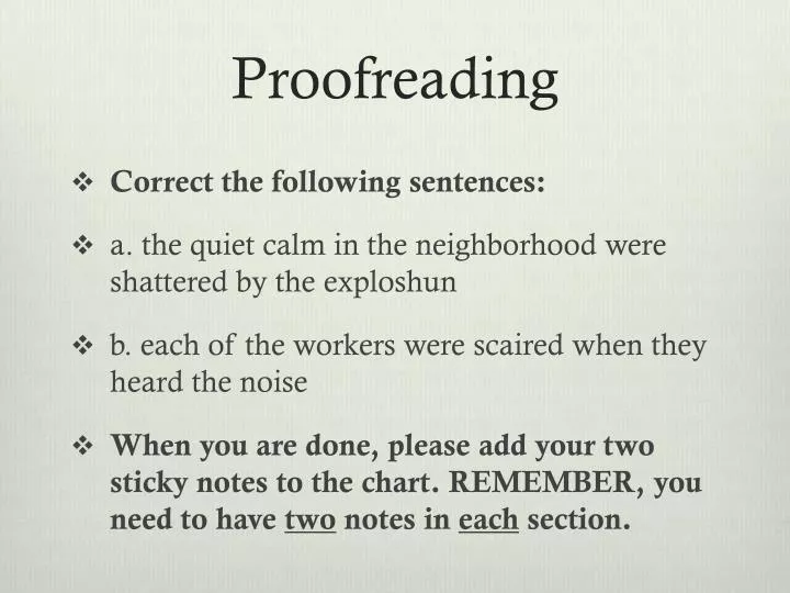 proofreading