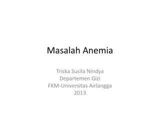 masalah anemia