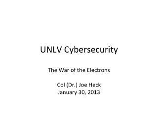 UNLV Cybersecurity