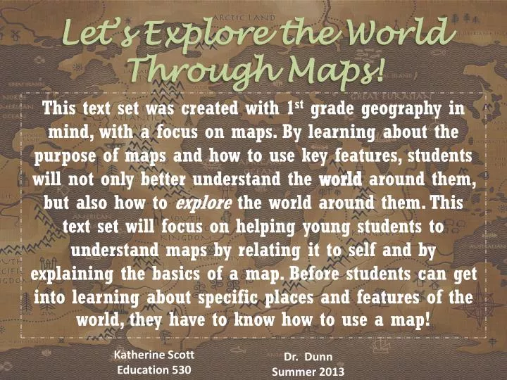 let s explore the world through maps