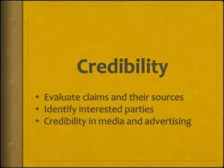 Credibility