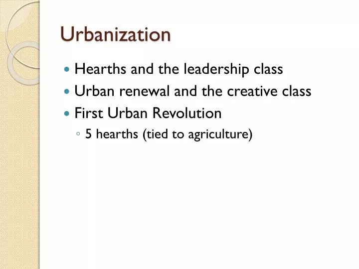 urbanization