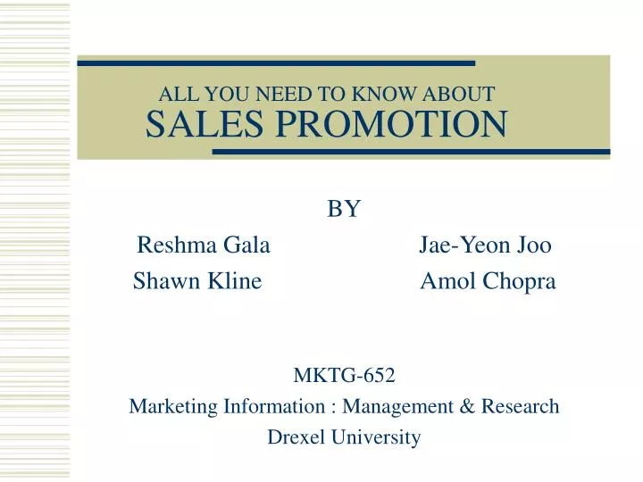 all you need to know about sales promotion