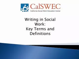 Writing in Social Work: Key Terms and Definitions