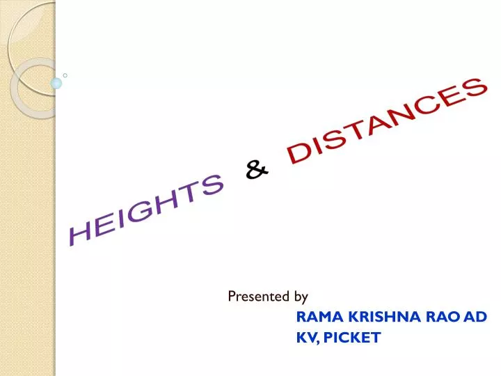 presented by rama krishna rao ad kv picket