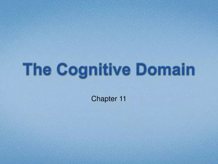 the cognitive domain
