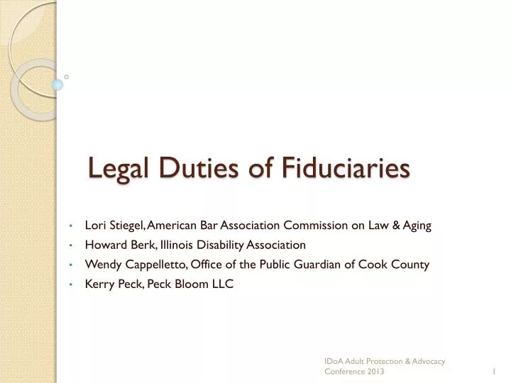 legal duties of fiduciaries