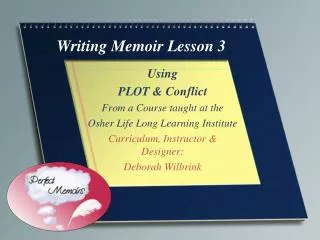 Writing Memoir Lesson 3