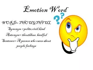 Emotion Word