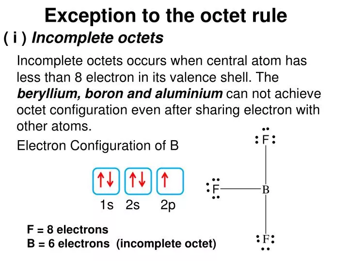 exception to the octet rule