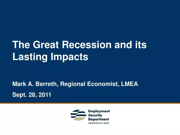 the great recession and its lasting impacts