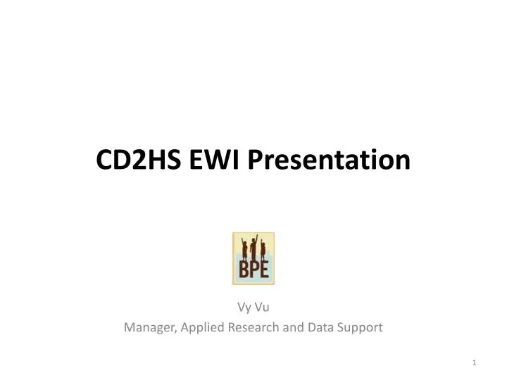 cd2hs ewi presentation