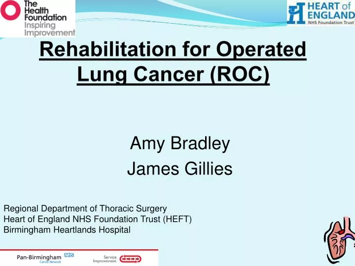 rehabilitation for operated lung cancer roc