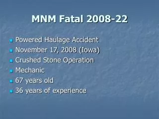 MNM Fatal 2008-22