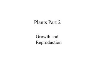 Plants Part 2