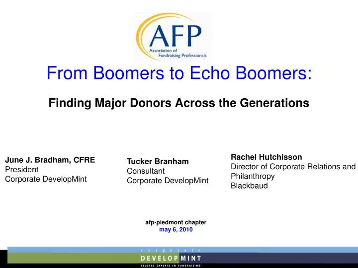from boomers to echo boomers