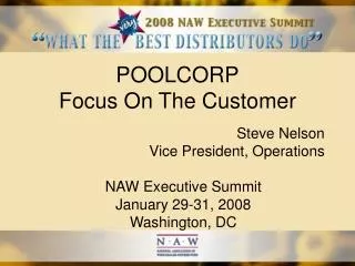 POOLCORP Focus On The Customer