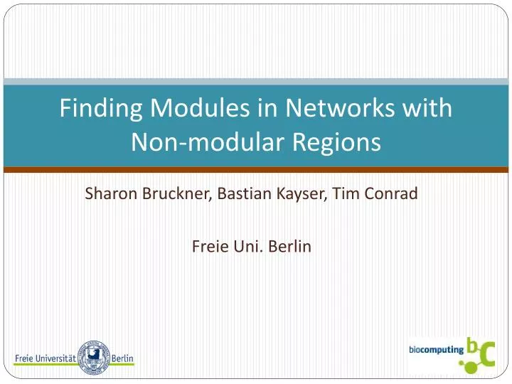 finding modules in networks with non modular regions