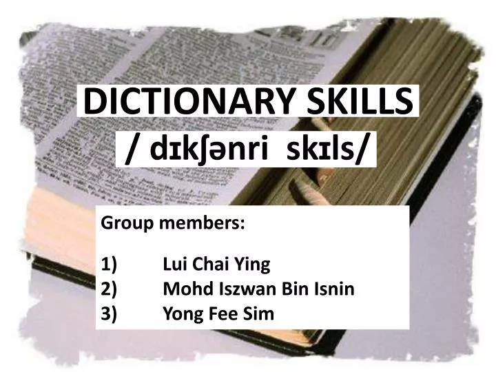 dictionary skills d k nri sk ls