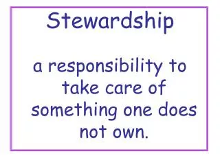 stewardship