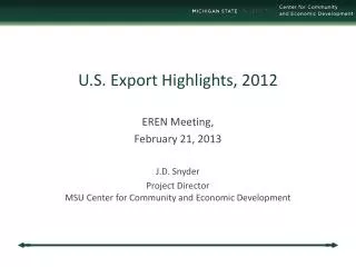 U.S. Export Highlights, 2012