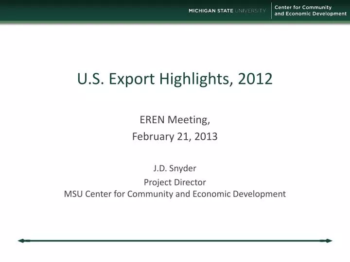 u s export highlights 2012
