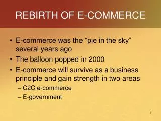 REBIRTH OF E-COMMERCE